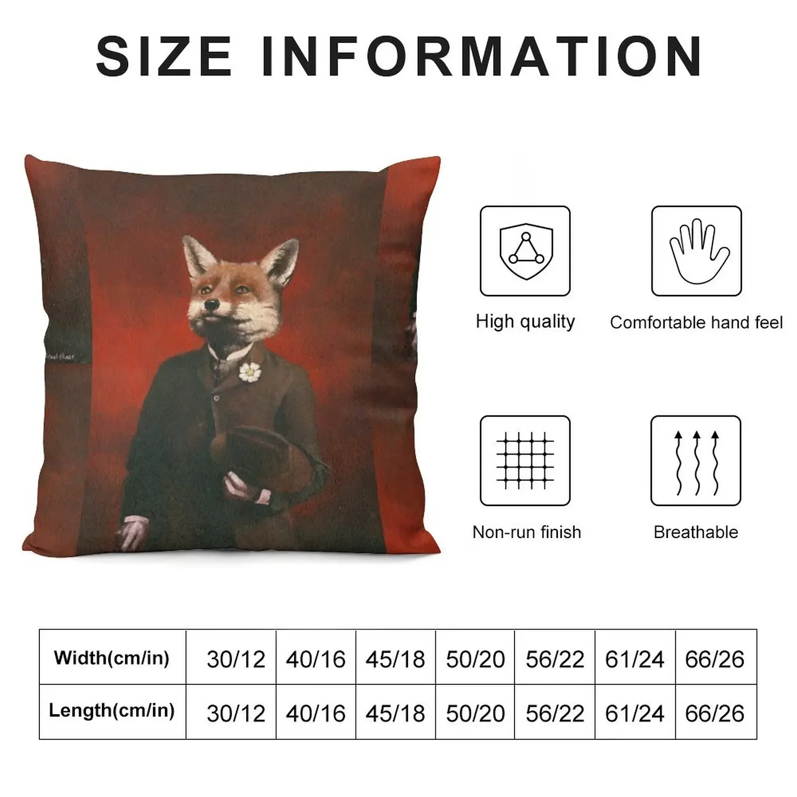 Edwardian Mr Fox In A Suit Throw Pillow Cushions Home Decor Cusions Cover pillow