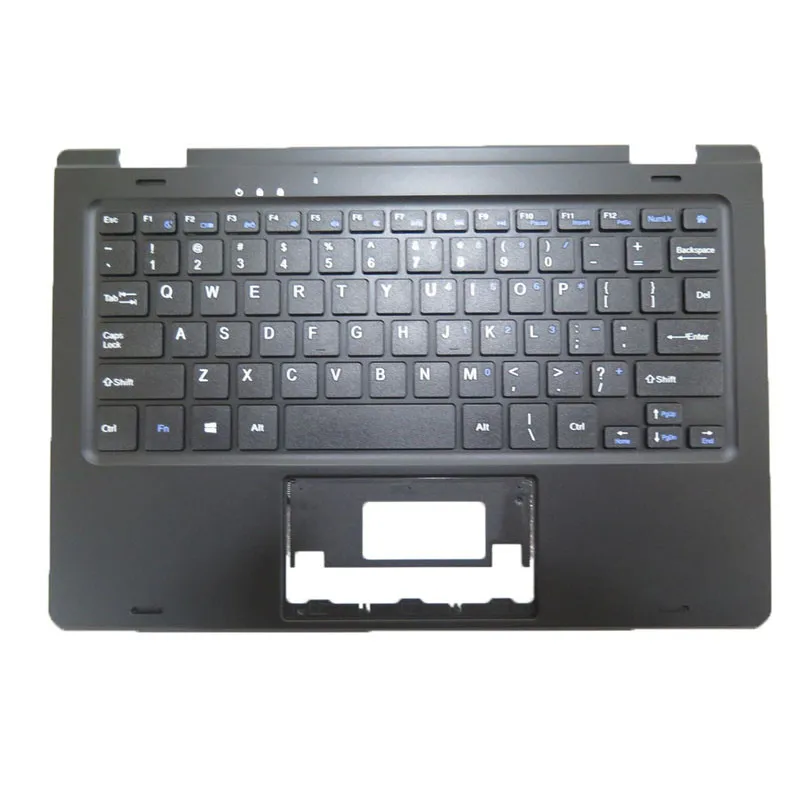 Reposamanos y teclado para ordenador portátil techbite Arc 11,6, funda superior negra, teclado negro de EE. UU.