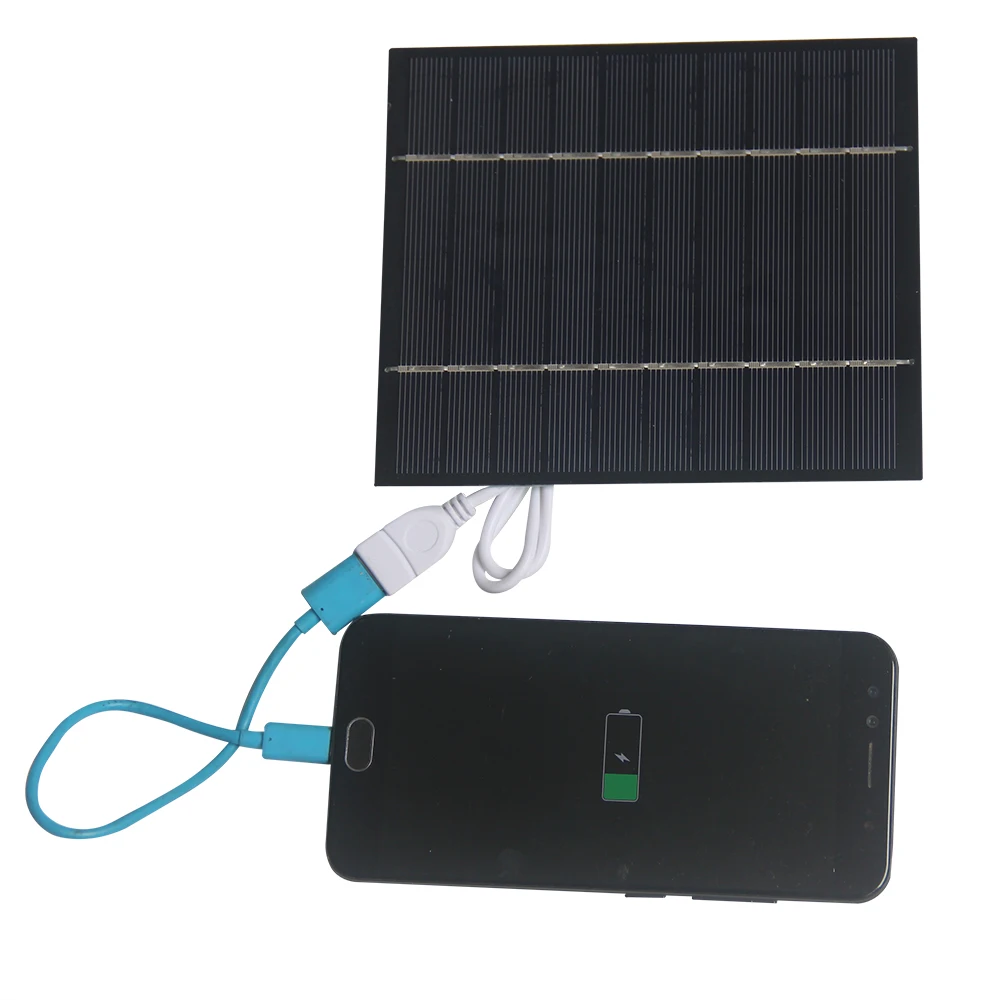 5W 5V 태양열 충전기 모바일 전원 은행에 대 한 단결정 태양 전지 패널 충전기 3.7V 배터리 충전기 빛 130*150MM