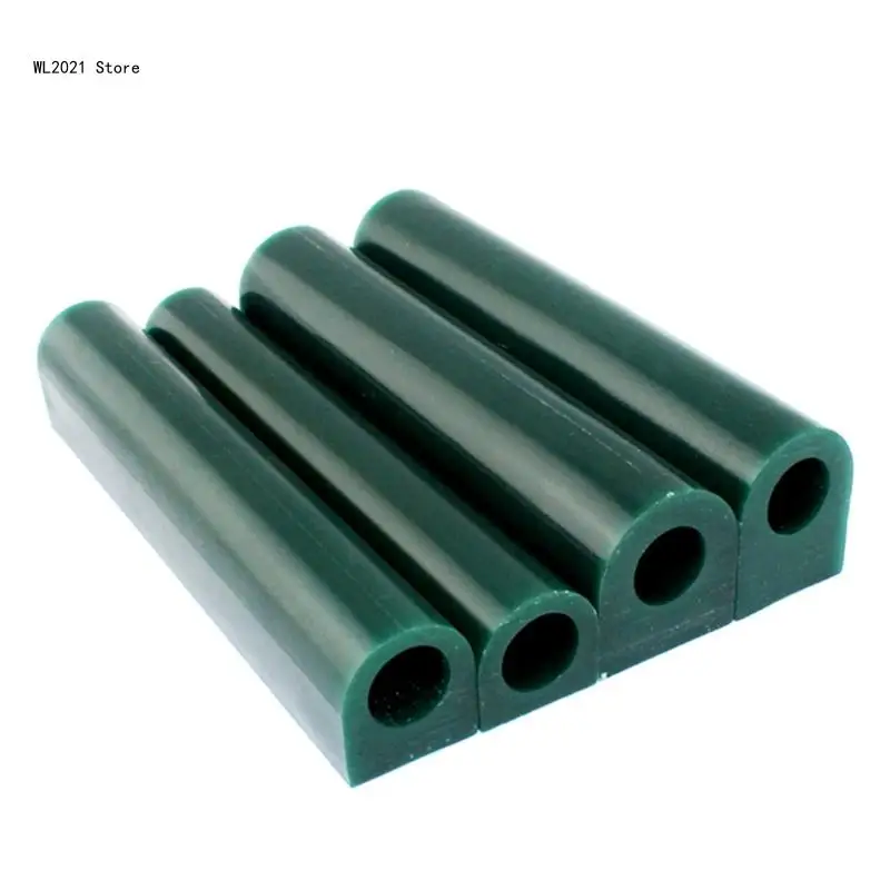 Green Wax Ring Tube Mould 4-Size Carving Wax Ring Tube Flat Top Injection Tool for Jewelry Making Processing Tool