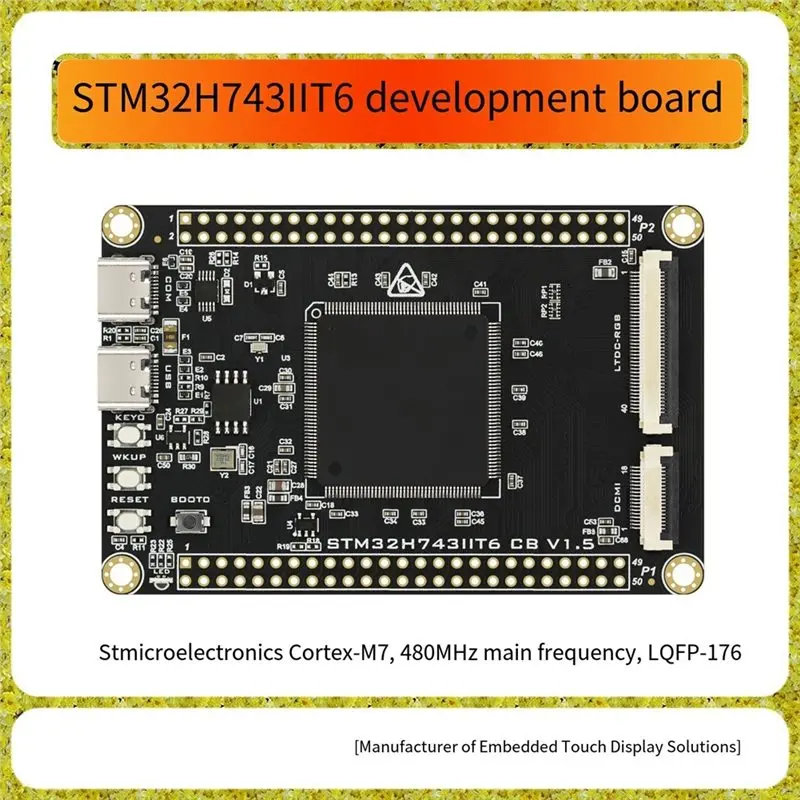[NEW!A25P】 STM32H7 Development Board Featuring CAN Transceiver Module System Board With STM32H743IIT6 Core Onboard SDRAM