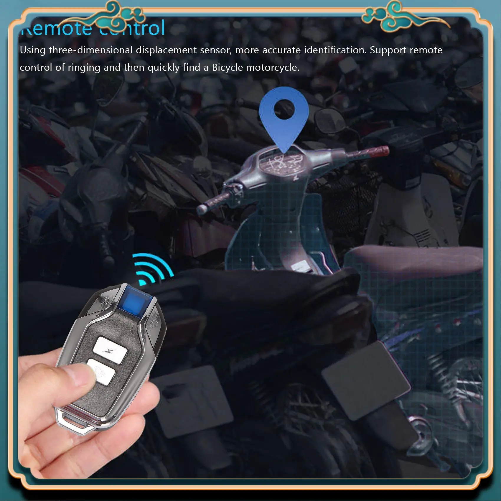 

Latest 113Db Super Loud Wireless Motorcycle Bicycle Alarm Security Anti-Theft Alarm With Remote Control Waterproof Black