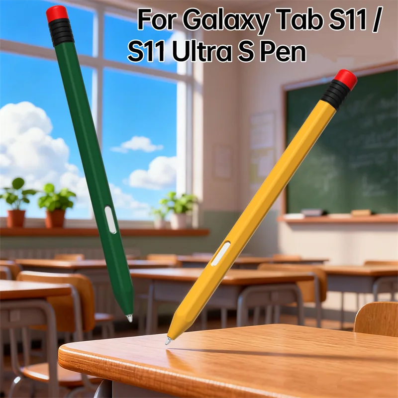 Pen Case for Samsung Galaxy Tab S11 Ultra S11 S Pen Tablet Stylus Protective Cover Soft Silicone Shockproof Non-slip