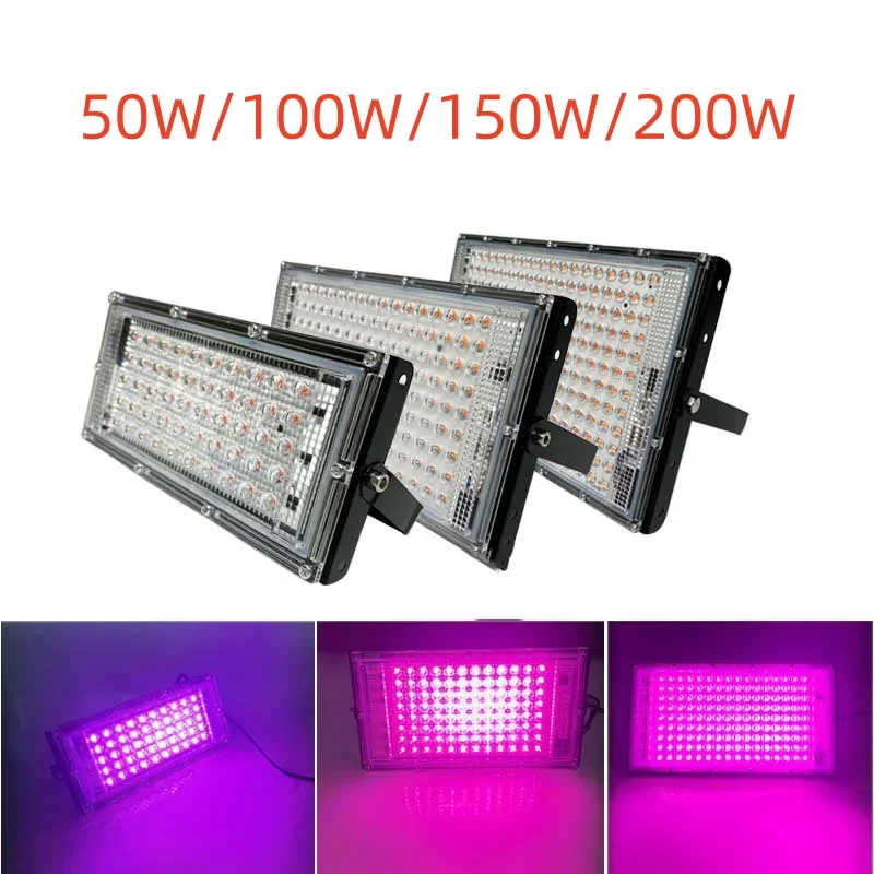 Luz LED para cultivo de plantas, lámpara hidropónica de espectro completo, 50W-200W, para invernadero, tiendas de cultivo de semillas de flores