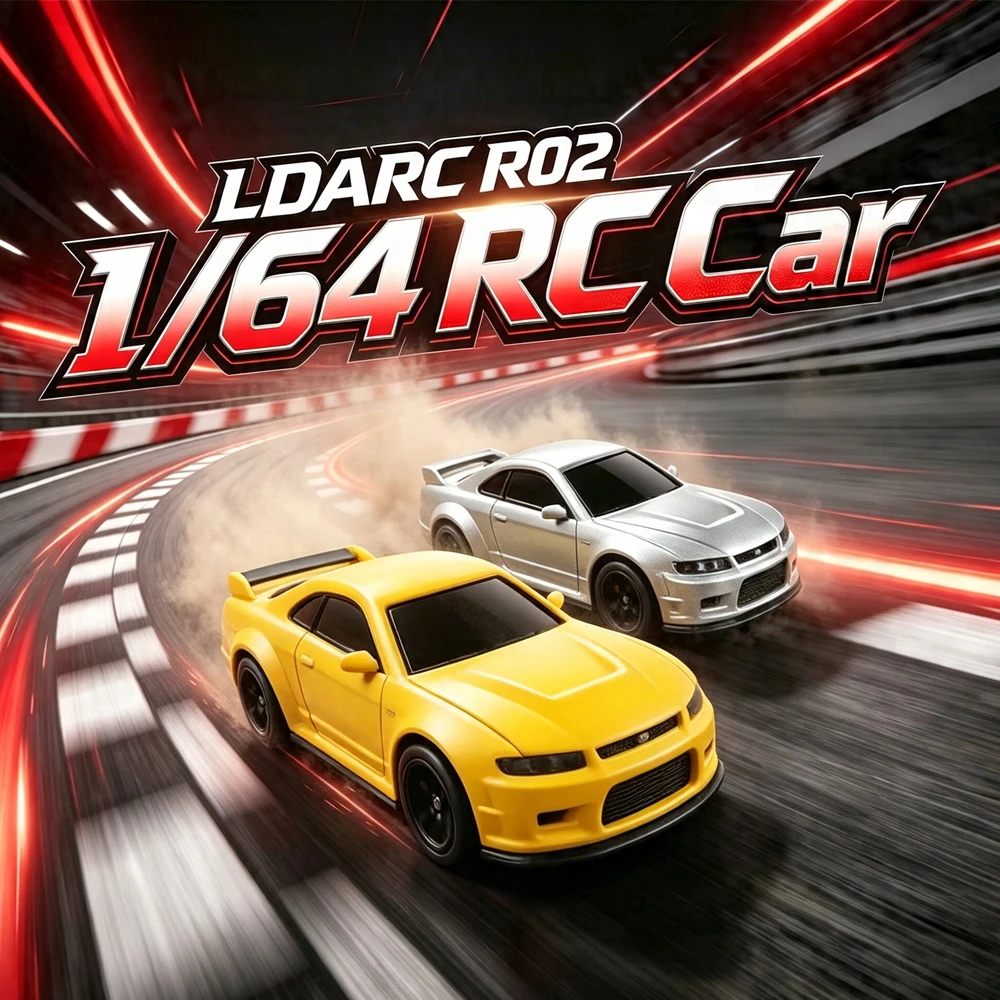LDARC R02 1:64 1/64 RC Mini Electric Tabletop Car CT03 2.4Ghz 10CH Remote Controller Adults Children'S Toys Gift