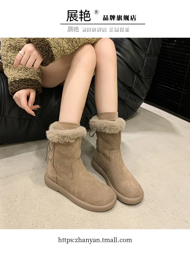 Botas de mujer nuevas 2024 zapatos calzado de invierno Australia cuero Lolita señoras nieve tobillo botas Lolita zapatos botas-mujeres pie de invierno