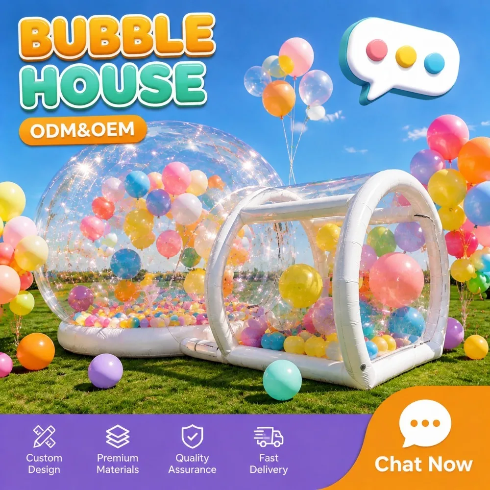 White Clear Inflatable Balloon Bubble House, Photo Booth Tent for Wedding Ceremony, Baby Shower and Romantic Event Decoration
