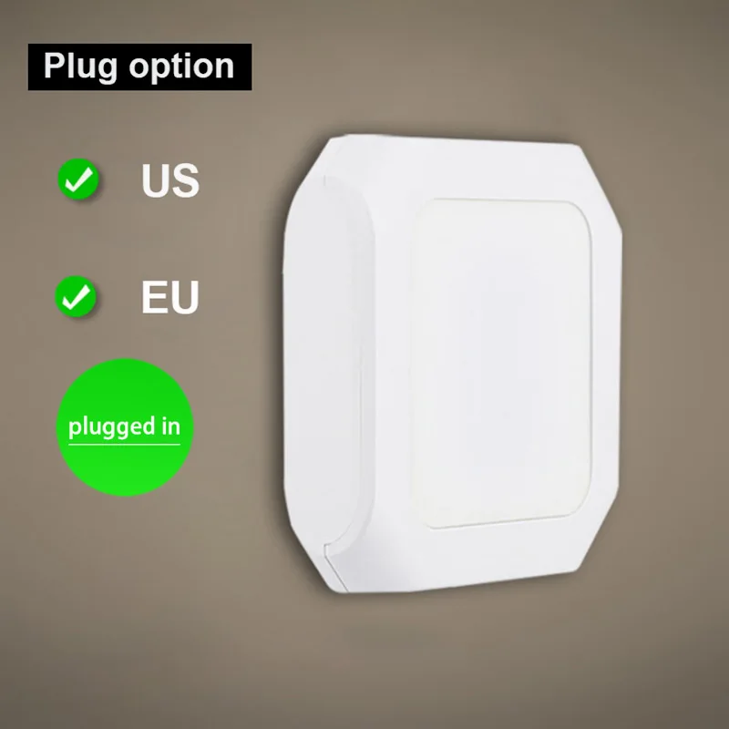 Lámpara de noche LED con control UE/Estados Unidos enchufe la luz, luces de pared para el hogar, pasillo, WC, mesita de noche, habitación de bebé,