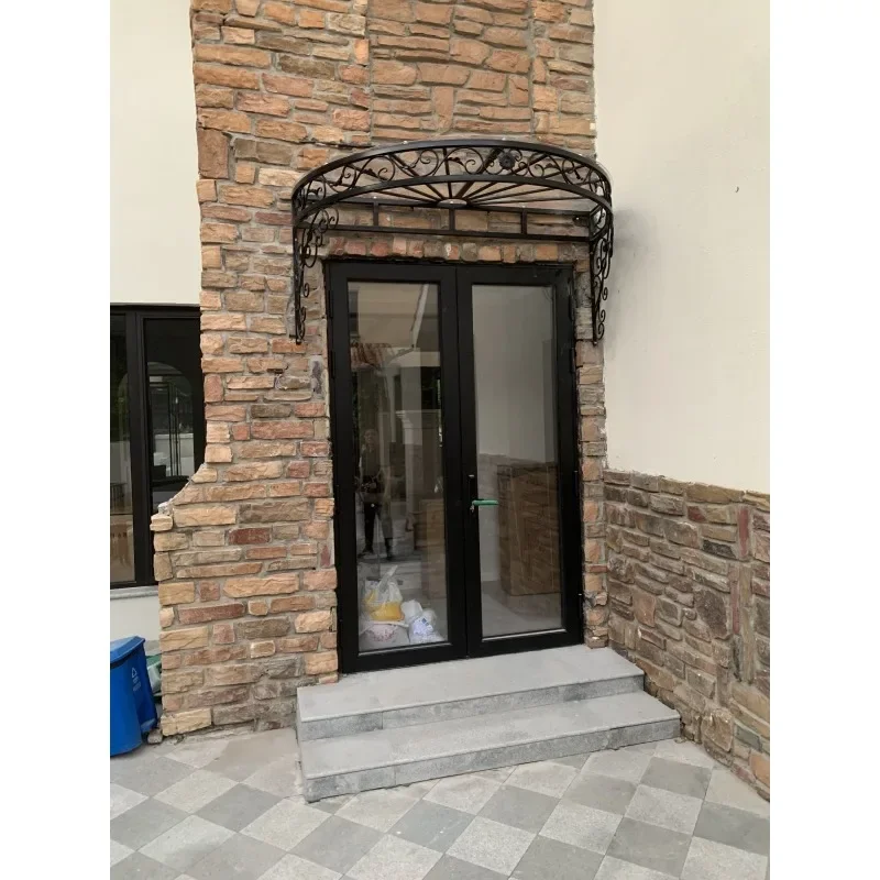 French aluminum alloy canopy European-style villa outdoor wrought iron canopy eaves awning small yard door rain cover