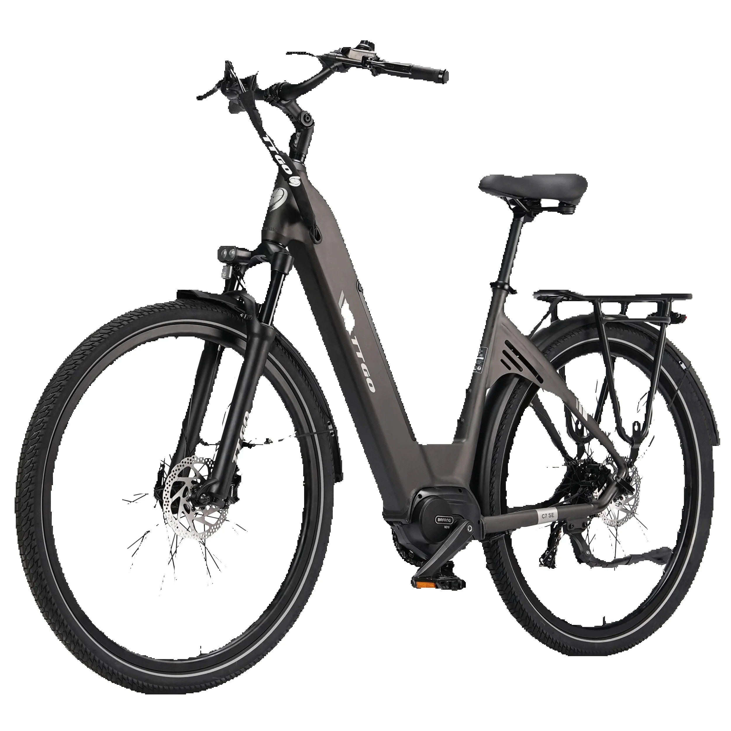 TTGO C7 SE 28 Zoll E-Bike 36V 18Ah (648Wh) 250W Mittelmotor, 25km/h Pedelec Elektrofahrrad für Damen & Herren, City E Bike mit 9 Gang & hydraulischen Scheibenbremsen, lange Reichweite, kostenloser