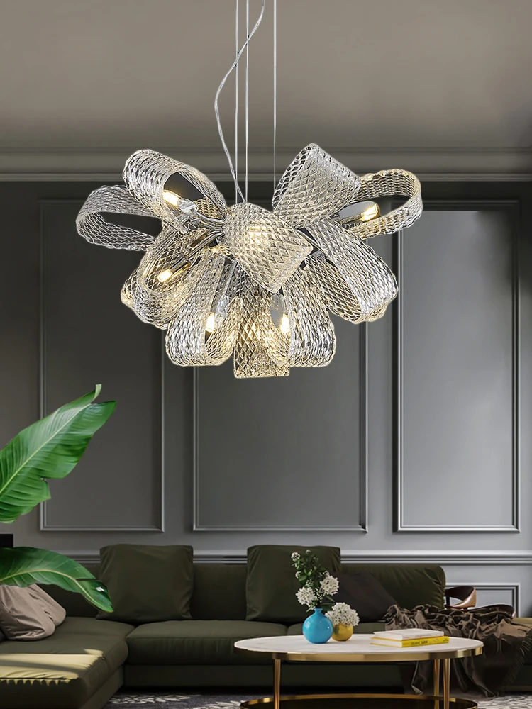 Unique Special Shape High Quality Glass hardware LED Chandelier Lighting Hotel Loft Villa Pendant Light Ceiling Lamp