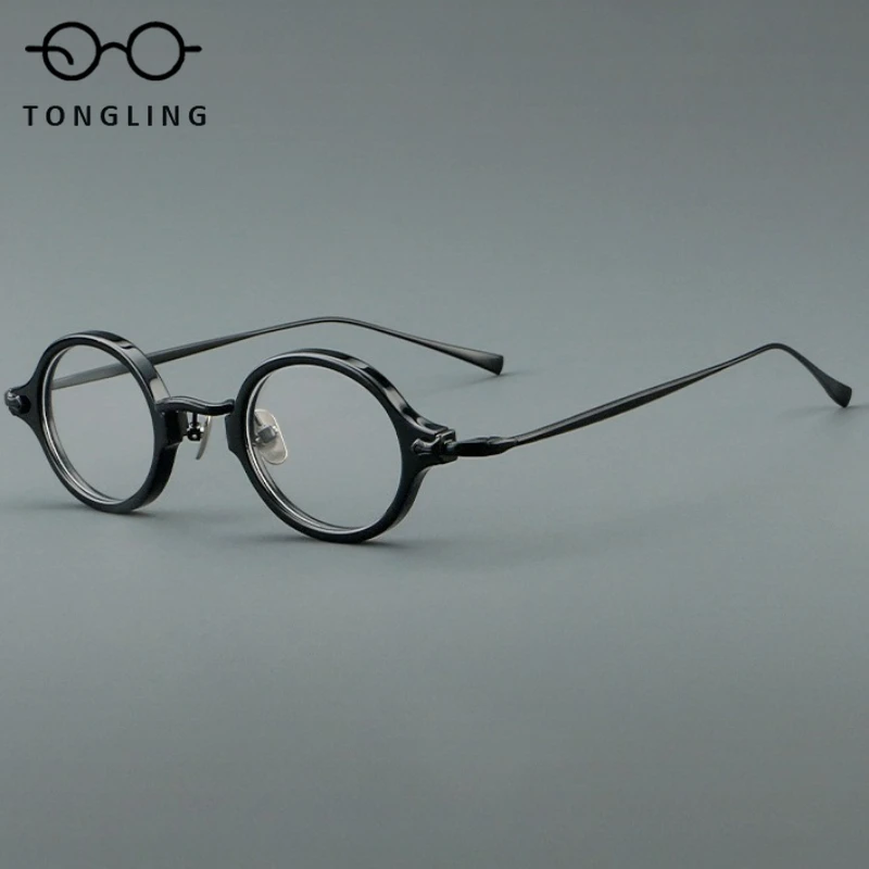 

Высококачественная ацетатная классическая универсальная многоцветная женская оправа ручной работы в стиле ретро для мужчин, художественная оправа для очков для поездок на работу