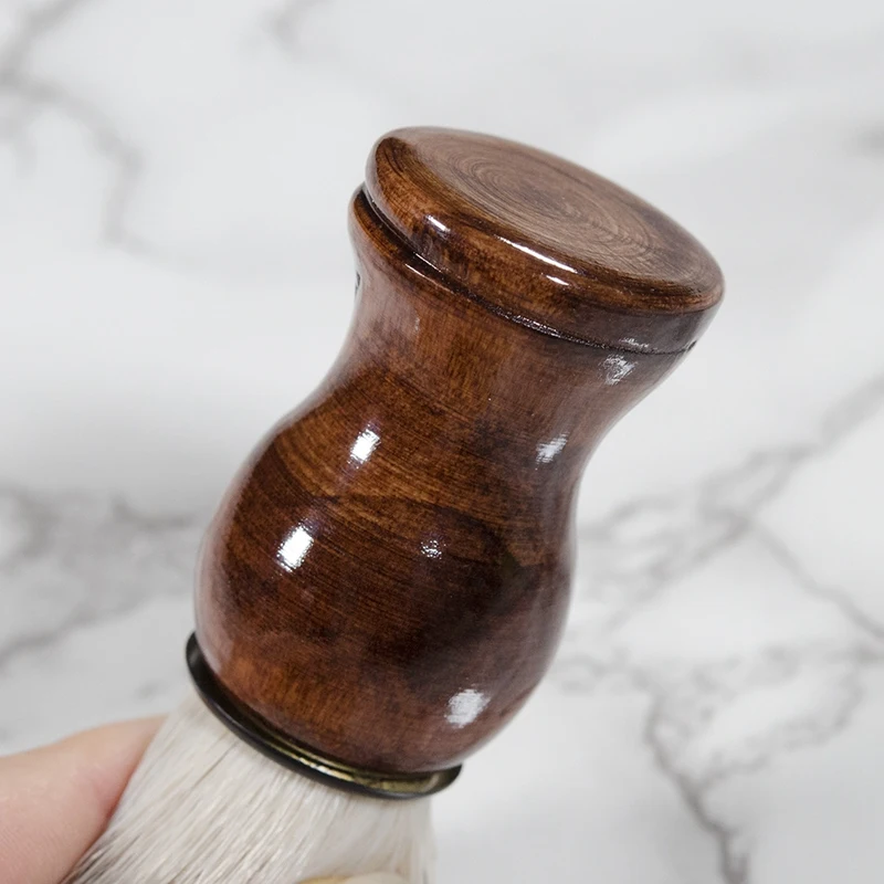 Pennello da barba da uomo manico in legno da barba apparecchio per la pulizia della barba del viso strumento per salone professionale di alta qualità spazzola per rasoio di sicurezza