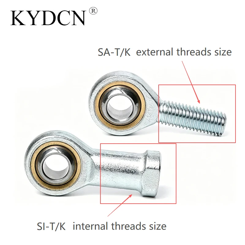 SA SAL SI SIL 5 6 8 10 12 14 16 20 25 30 T/K Fish Eye Rod End Joint Bearing Heim Rose Joint for Mechanical Linkage