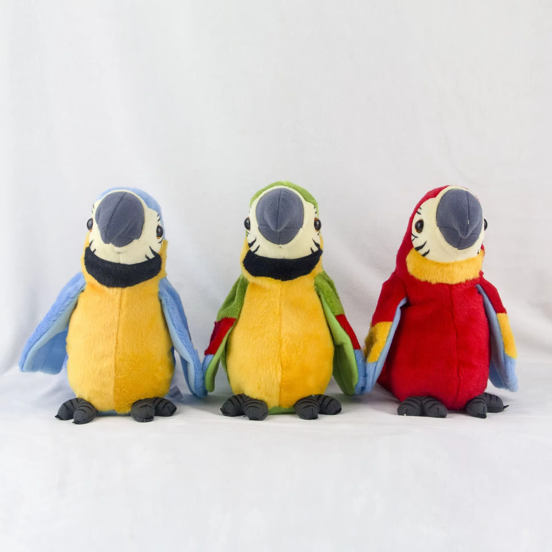 Robot Parrot Toys Talking Electronic Animal USB Charge Plush Interactive Parrot Pet Sing Songs Clap Wings Music Toy For Kids