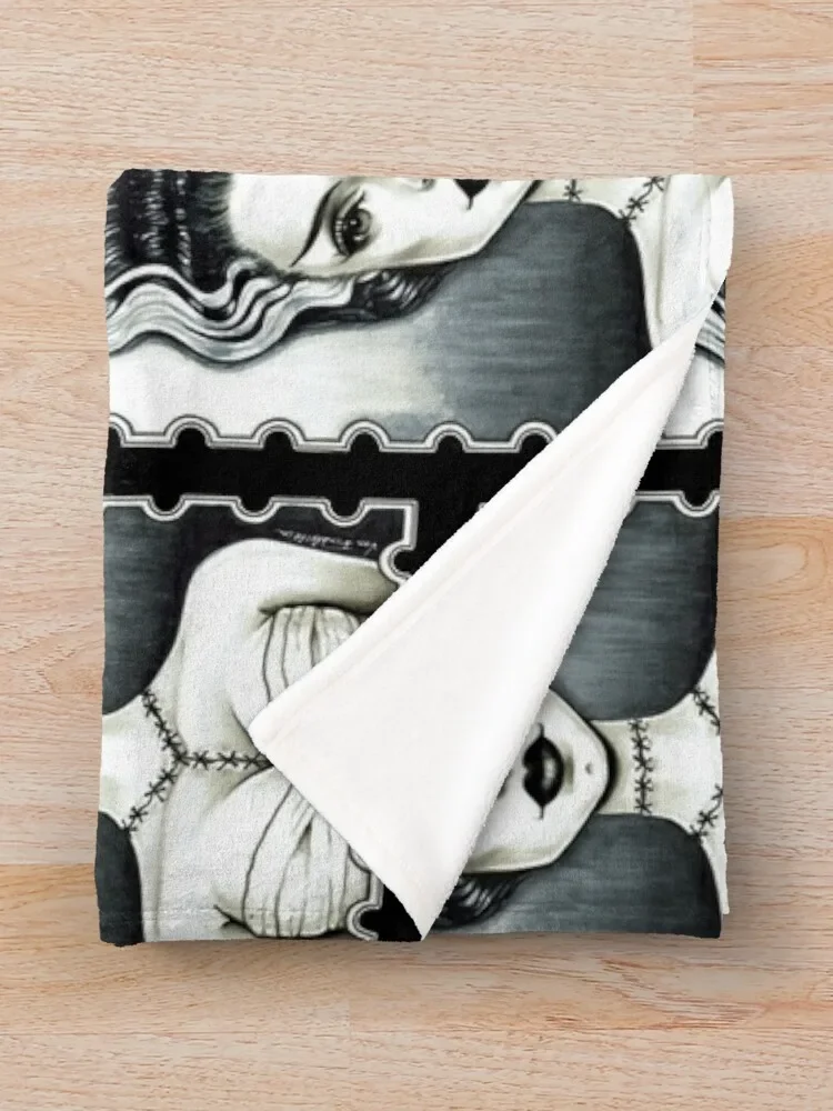 Bride of Frankenstein Throw Blanket Throw Blanket For Sofa Thin Quilt Blanket Cotton Knit Blanket