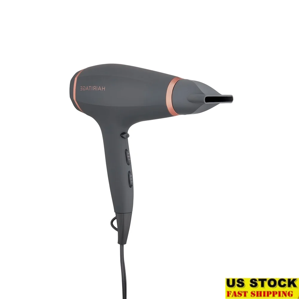 

Ионный фен 1875 Вт с контролем вьющихся волос, легкий дизайн, 2 скорости, 3 настройки нагрева, холодный снимок, все типы волос