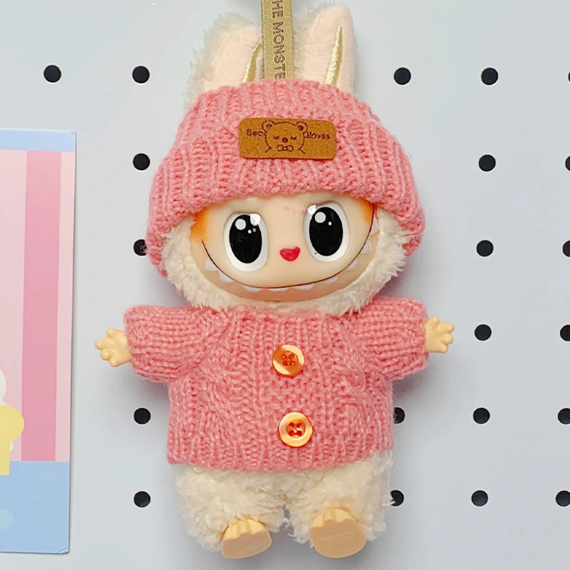 Cute Clothes for 17cm LBB Pendant Plush Cotton Toys DIY Dress Up Clothing Dolls Skirt T-shirt Set Birthday Gift