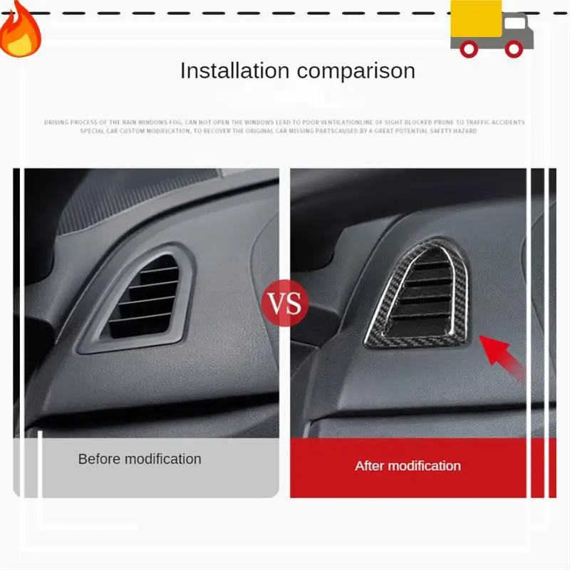 

Наклейка из настоящего твердого углеродного волокна для Subaru WRX/WRX STI 2022 2023, приборная панель автомобиля, боковая вентиляционная рамка, внутренняя отделка