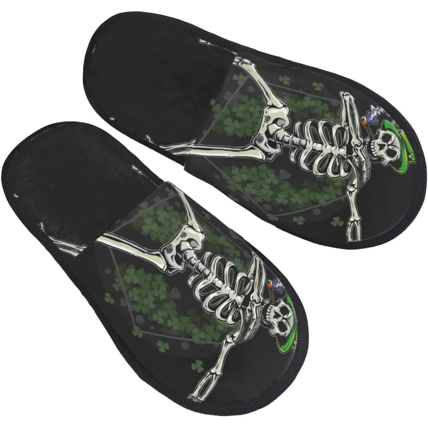 

Женские нечеткие тапочки с черепом, теплые меховые тапочки с нескользящими зимними домашними и уличными плюшевыми домашними тапочками без шнуровки