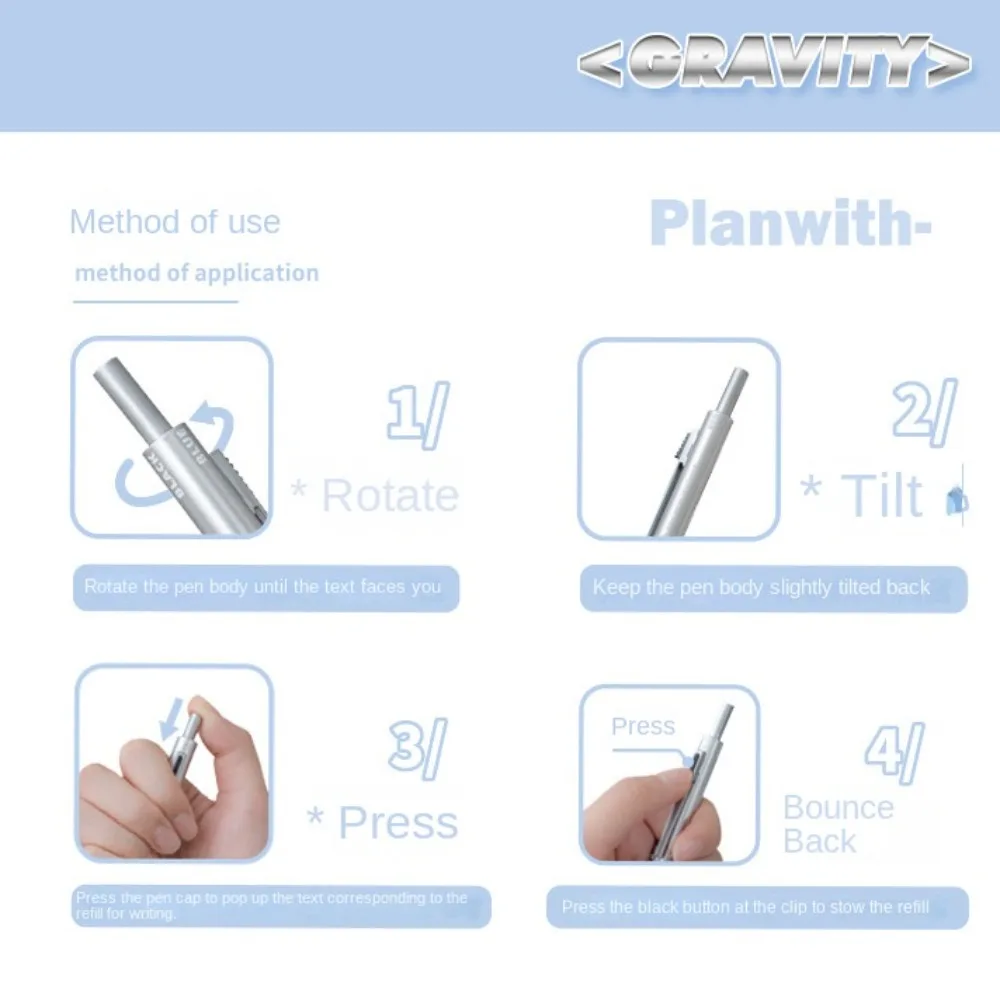 

Multifunctional Four in One Ballpoint Pen 0.5mm Lead Core Creative Four-color Gravity Pen Stationery Pencil