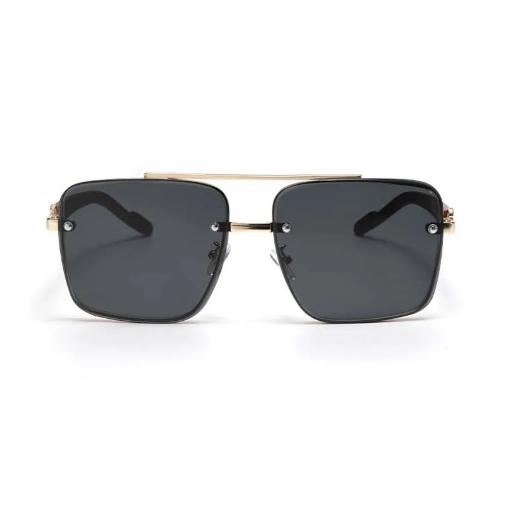 Новые легкие солнцезащитные очки с двойной планкой, аксессуар для костюма, поляризационные солнцезащитные очки унисекс, простые очки из сплава HD с защитой от УФ-лучей, подарок