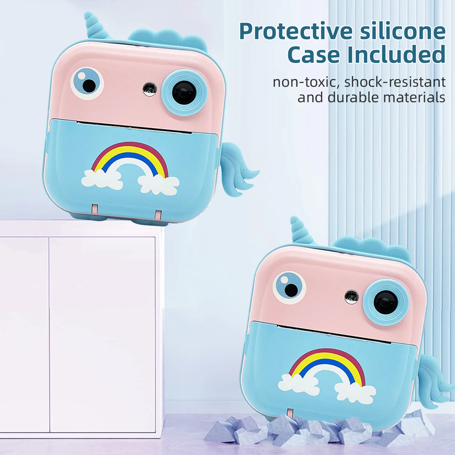 Children Digital Camera Instant Print for Kids Thermal Print Camera Instant Photo Printing Camera Video Toys