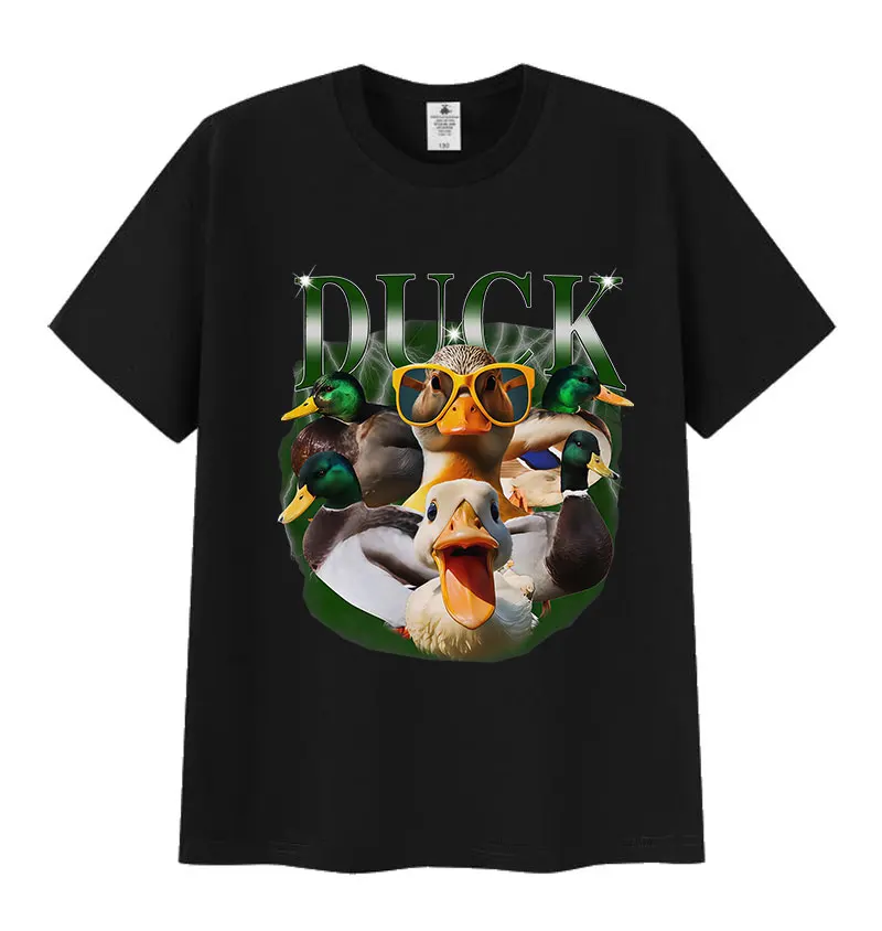 

Забавные футболки с мемами для любителей уток, мужские и женские винтажные модные футболки высокого качества, милая одежда, хлопковая футболка с короткими рукавами