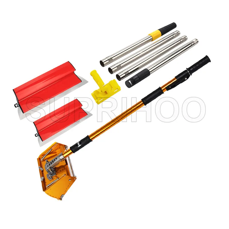 Drywall Flat Box com Skimming Blade Conjunto Ferramentas Mestras Práticas Ferramenta de Alisamento de Drywall Caixa Plana de Reboco Caixa de Gesso