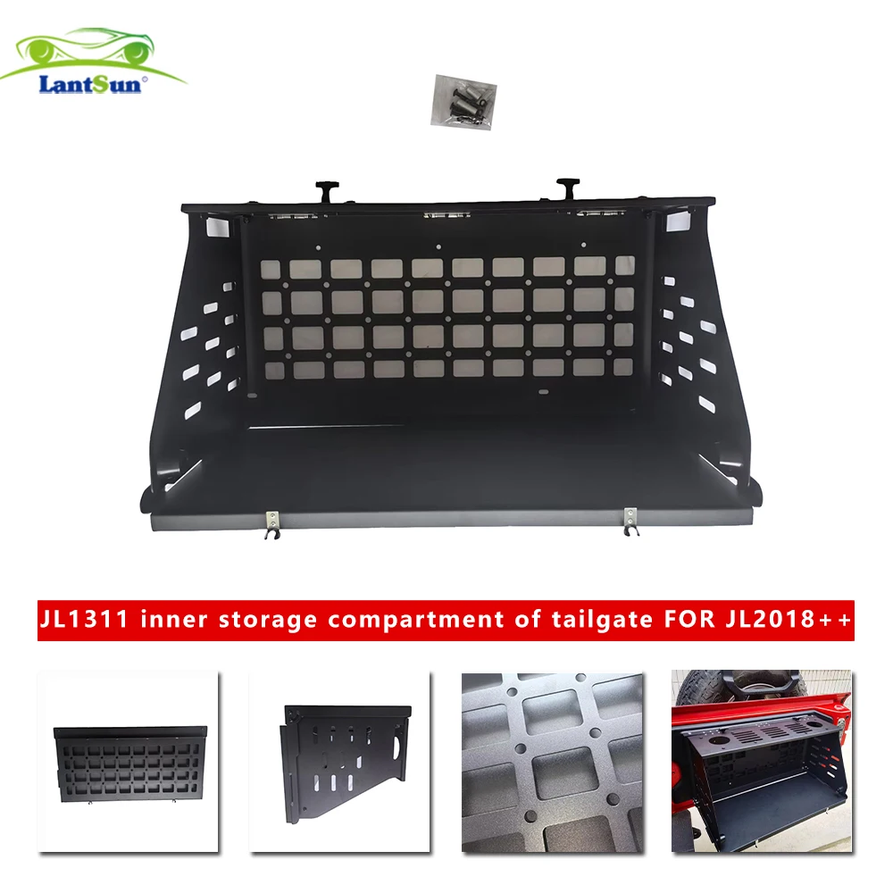 Foldable Table Cargo Shelf Storage Tailgate Table for Jeep Wrangler JL 2018-2022 LANTSUN JL1311