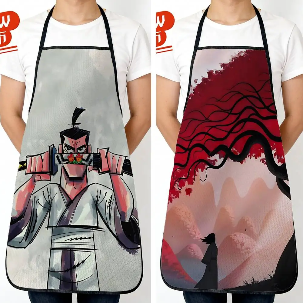

game Loneliness Samurai Jack Long Waterproof & Oil-proof Kitchen Apron, Ideal for Women and Tall Men – Perfect for Cafe