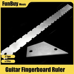 Dual Scale Guitar Neck Ruler Notched Straight Edge Rulers for Wooden Guitar Check Fretboard Straightness Flat Frets Guitar Parts