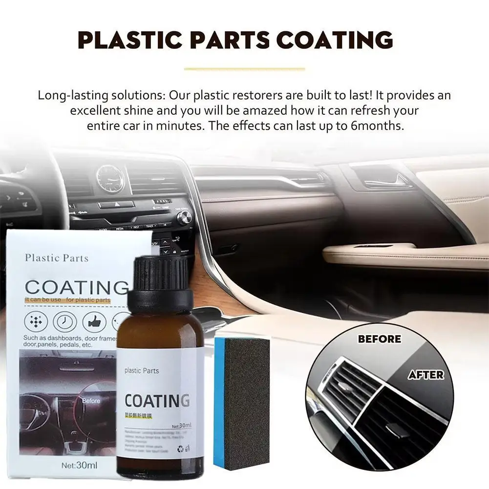 

Car Plastic Parts Refurbish Agent Instruments Panel Long-lasting Plastic Retreading Agent Wax Cleaner Parts Restore A3G5