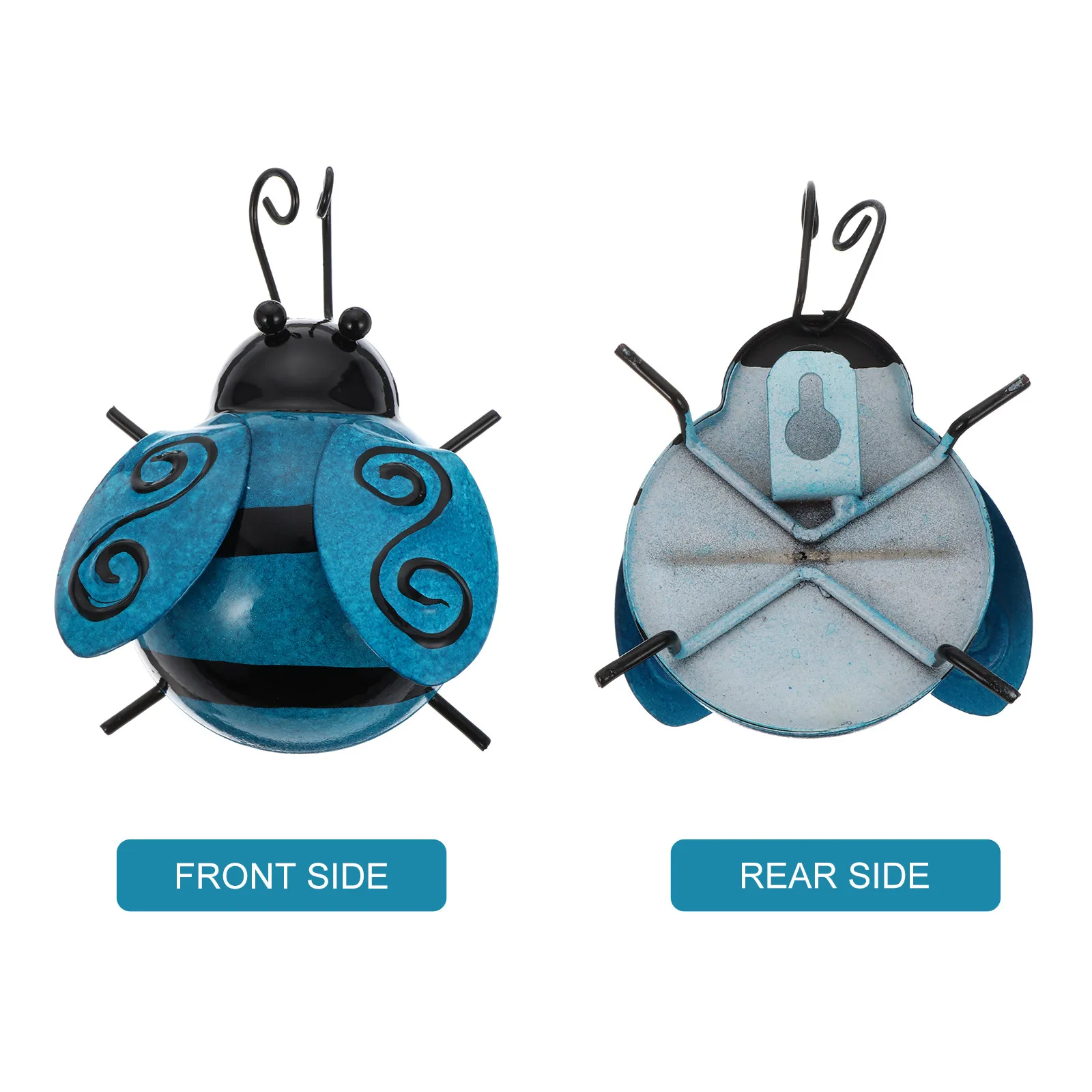 Iron Ladybird Wall Hanging Decor Beautiful Beetle Craft for Living Room Bedroom Study Garden Villa Decoration Outdoor Indoor