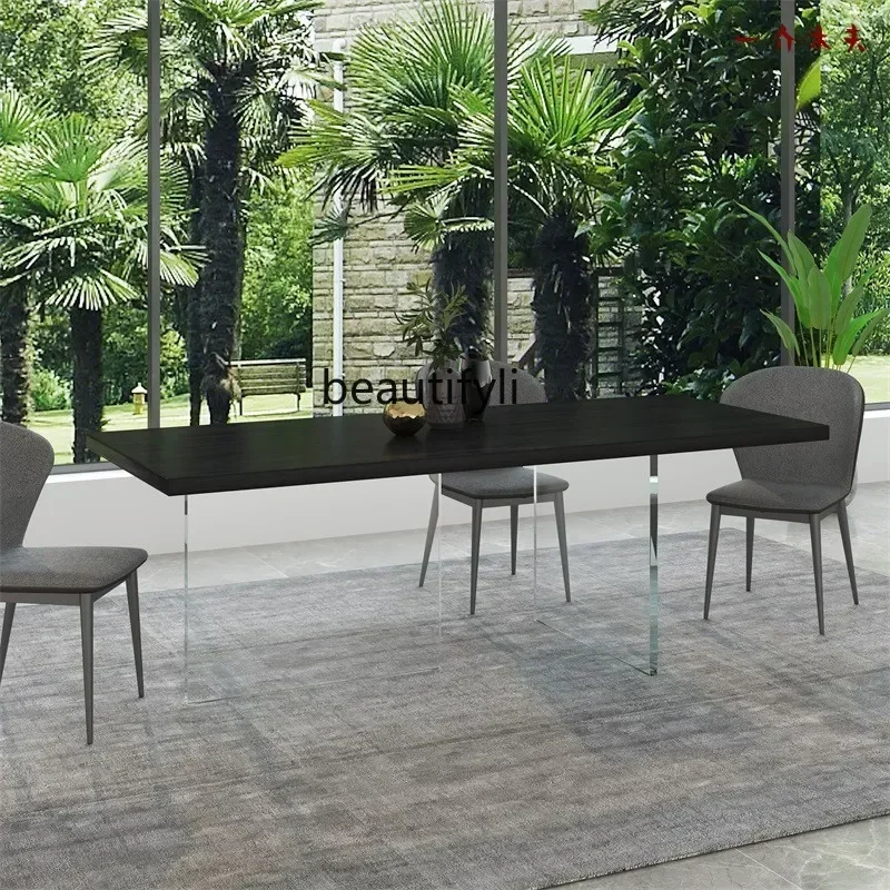cn8617 LHY New Arrivals Solid wood suspended large board table designer creative negotiation table clothing store personality di