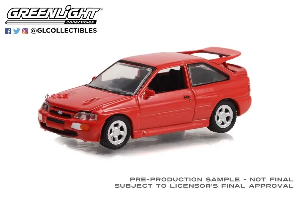 Ford Escort RS Cosworth Diecast Metal Alloy Model Car Toys, Gift Collection, 1:64, 1995