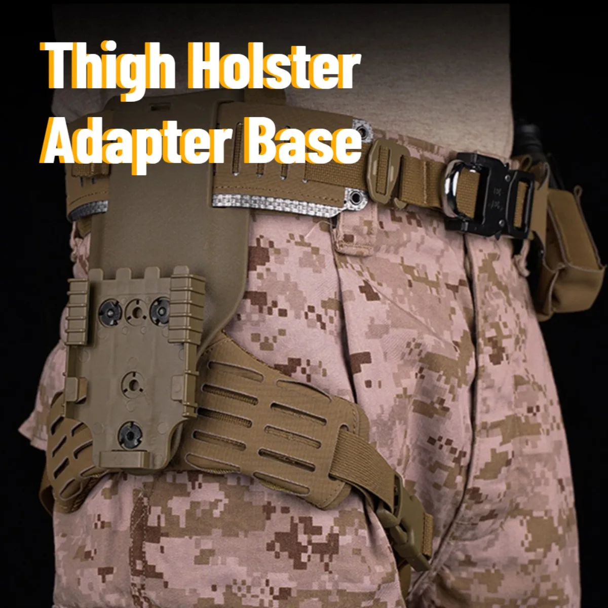 Tactical Hunting Drop Leg Platform Molle Leg Adapter Low Ride Belt Loop Platform ARC Thigh Side Holster Pad Fit UBL MHA QLS