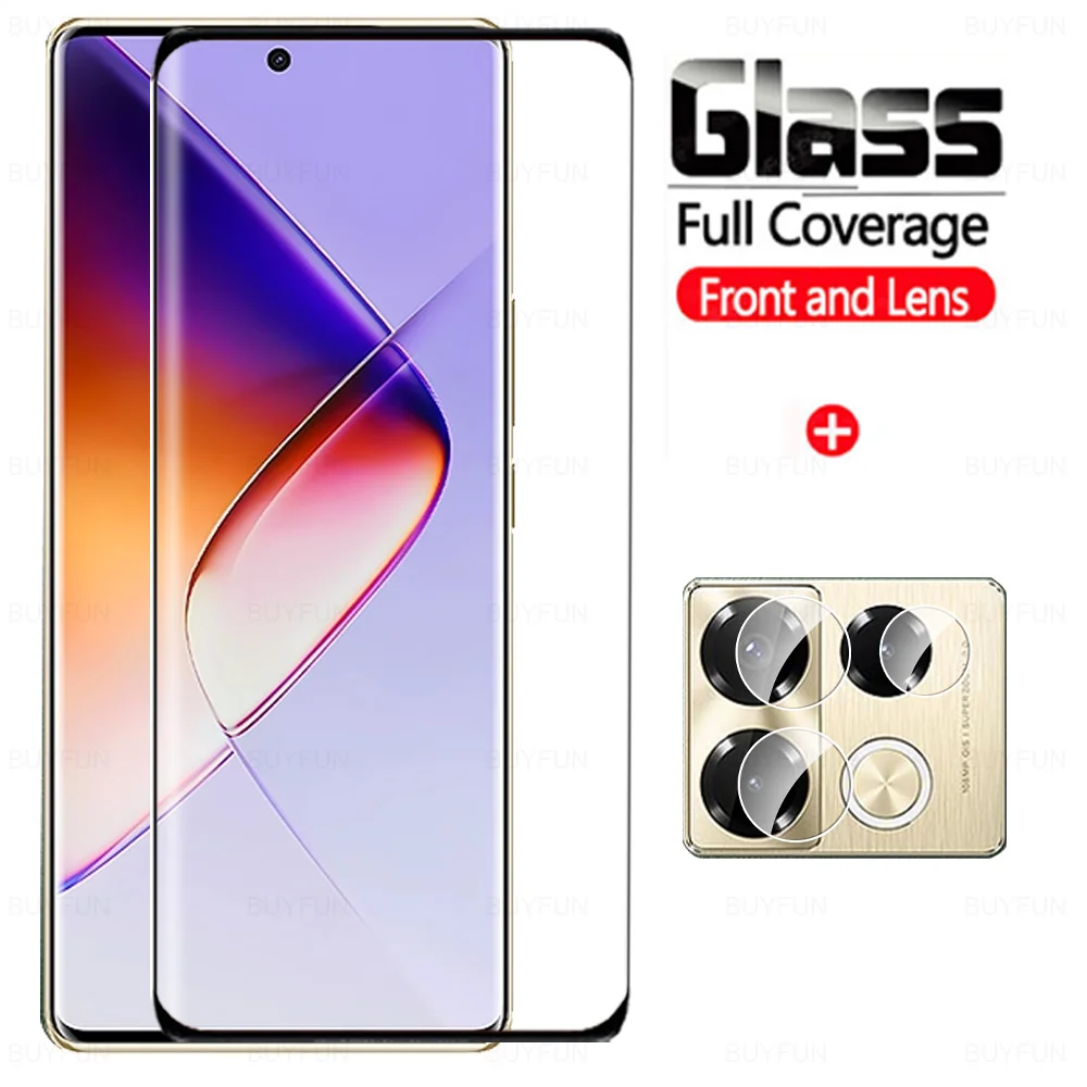 Curved Glass For Infinix Note 40 Pro 5G Tempered Glass Camera Lens Film Note40 Pro+ 40Pro Plus Note40Pro 4G HD Screen Protector