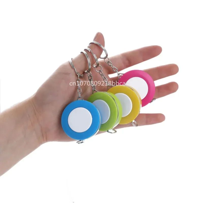 150cm/60 Inch Candy Color Mini Keychain Retractable Tape Ruler Clothing Size Tape Measure Small Tape Measure Camping Supplies