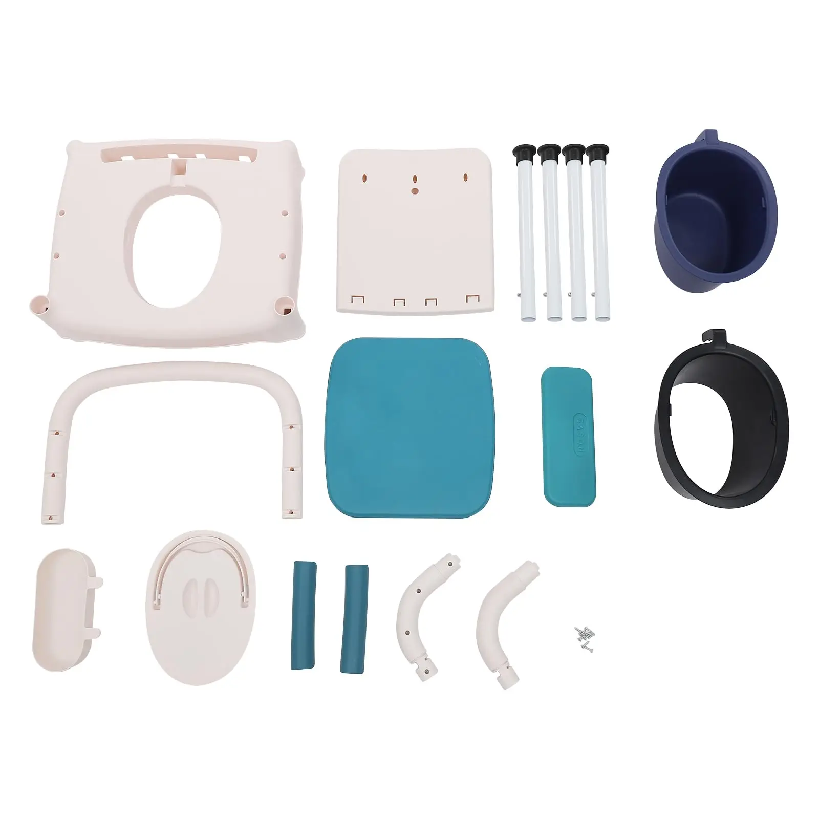 Kursi Toilet Samping Tempat Tidur, Kursi Toilet, Toilet Lengan Jatuh dengan Kursi dan Sandaran Empuk, Kapasitas Berat 2,20,46 Pound, Toilet Toilet