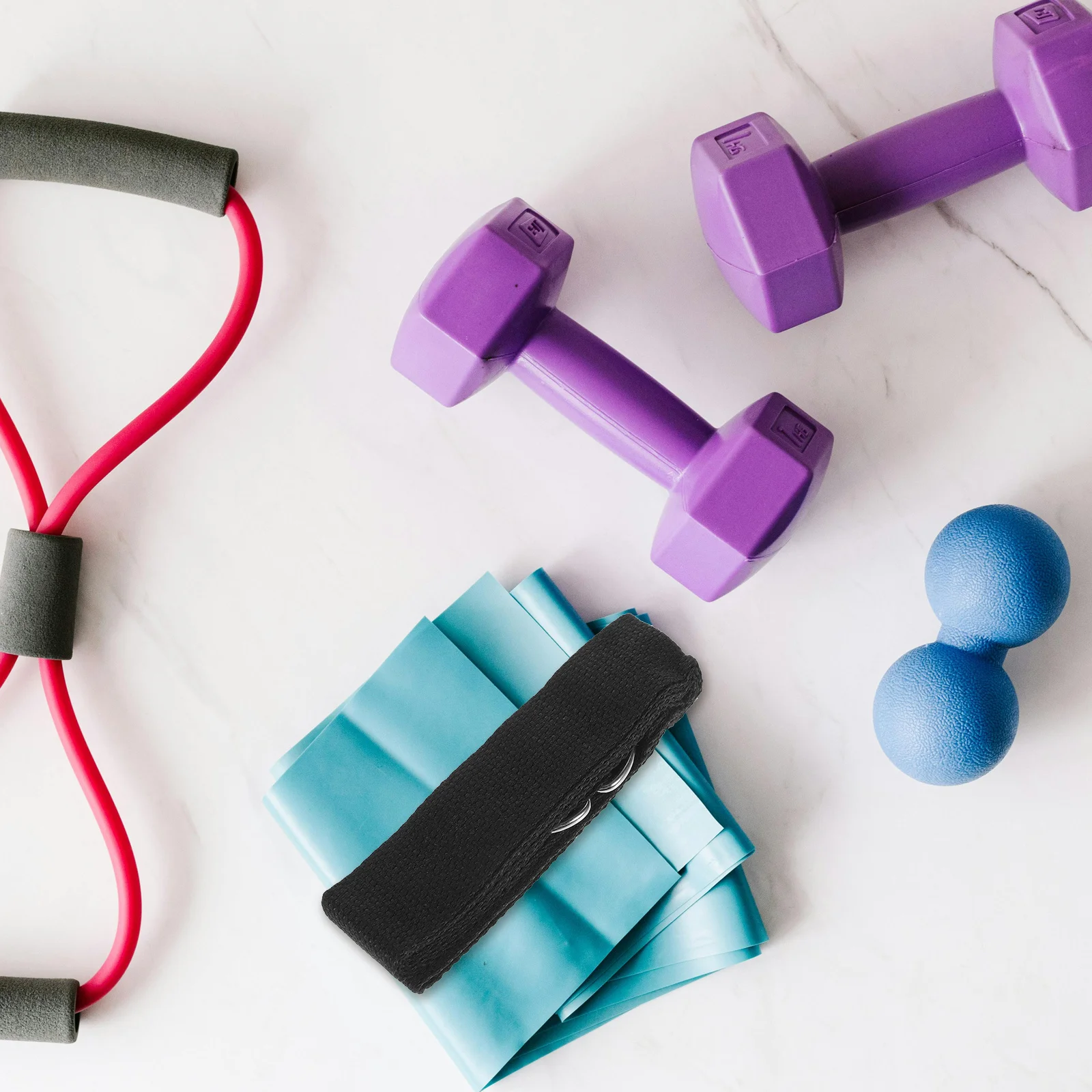 

2Pcs Multipurpose Fitness Band Reusable Yoga Strap for Hips Backs Arms Legs Belly Exercise Inelastic Bands Resistance