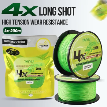 TAIYU 4 Strands 200M PE örgü misina 19LB-70LB japonya dayanıklı Multifilament olta süper pürüzsüz sazan olta