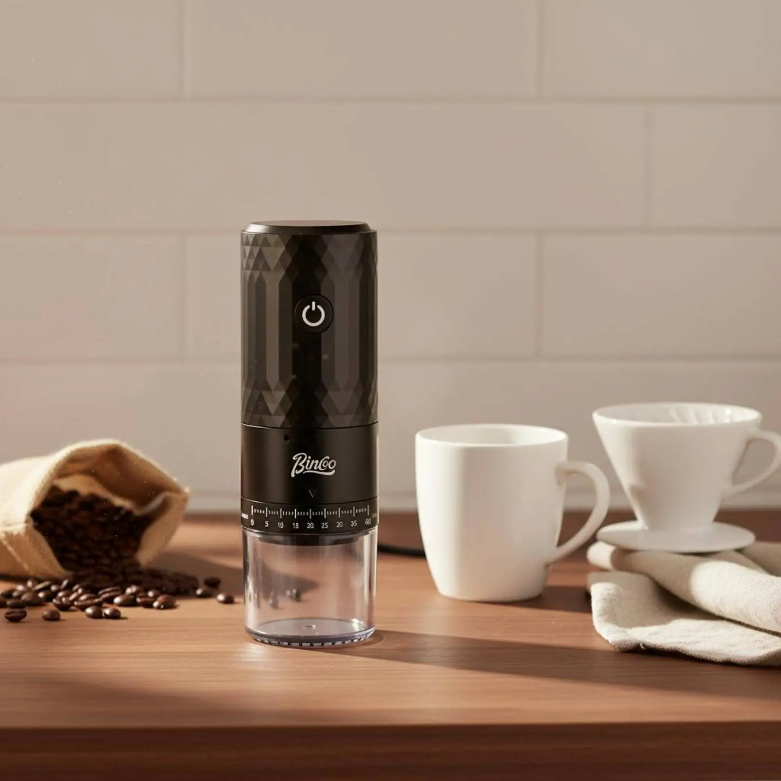 

Portable Electric Coffee Grinder Single-Button Function Automatic Coffee Bean Grinder Kitchen Appliance 30g Capacity