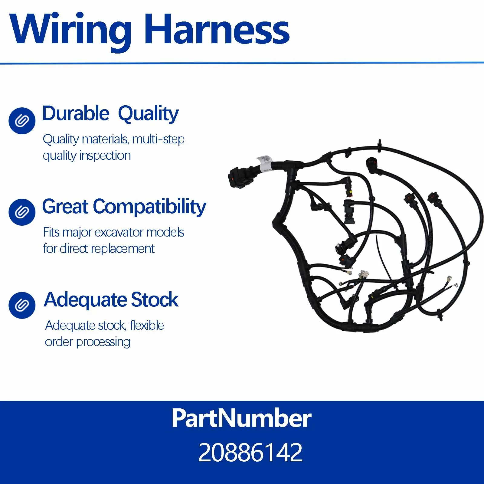 20914988 21815071 22243151 Wiring Harness For Volvo EC160C EC180C EC200B EC210 EC210B EC210C Excavator L60F L70F L90F Replaces