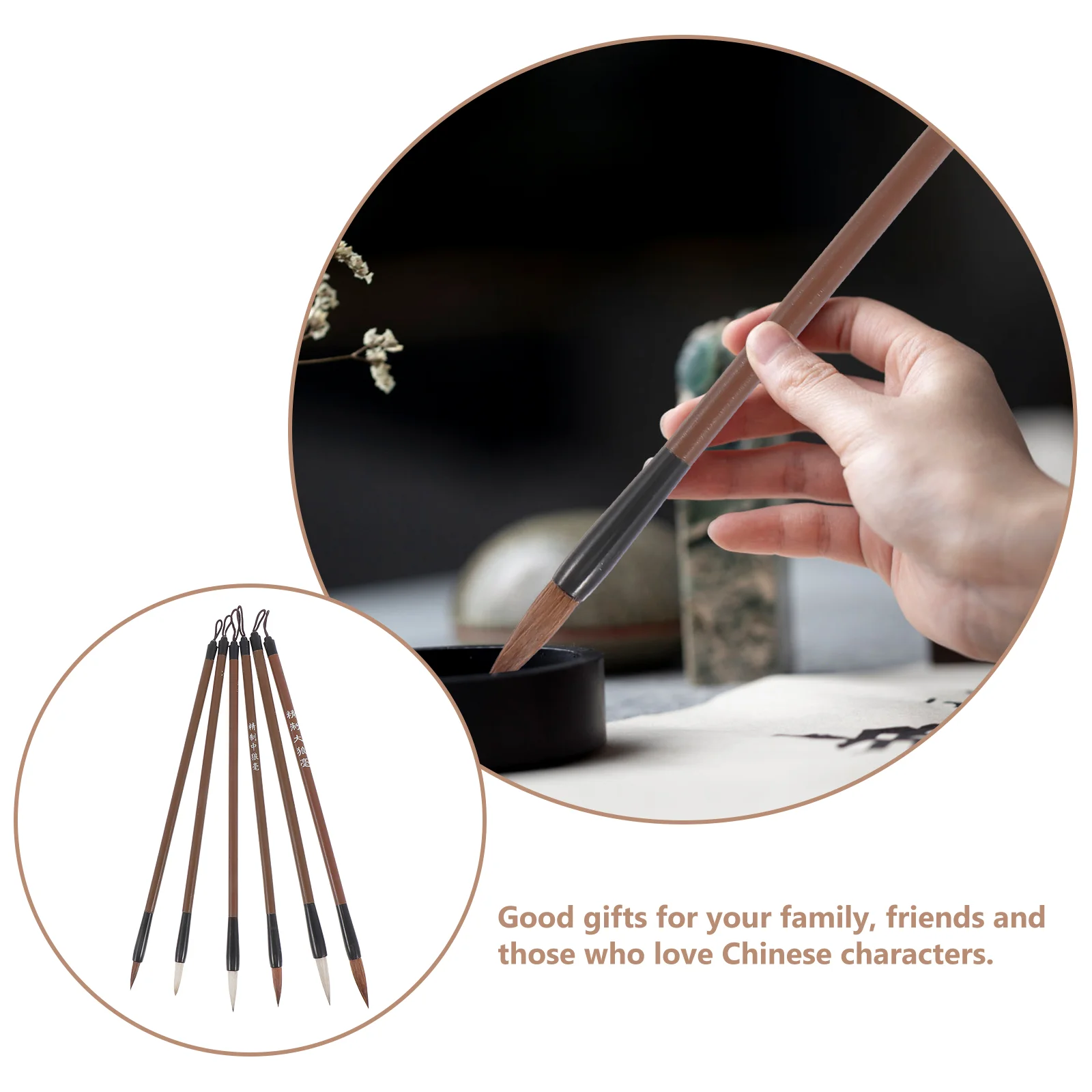 Langhao Calligraphy Brush Writing Chinese Major Weasel Hair Pen Travel Painting Brushes