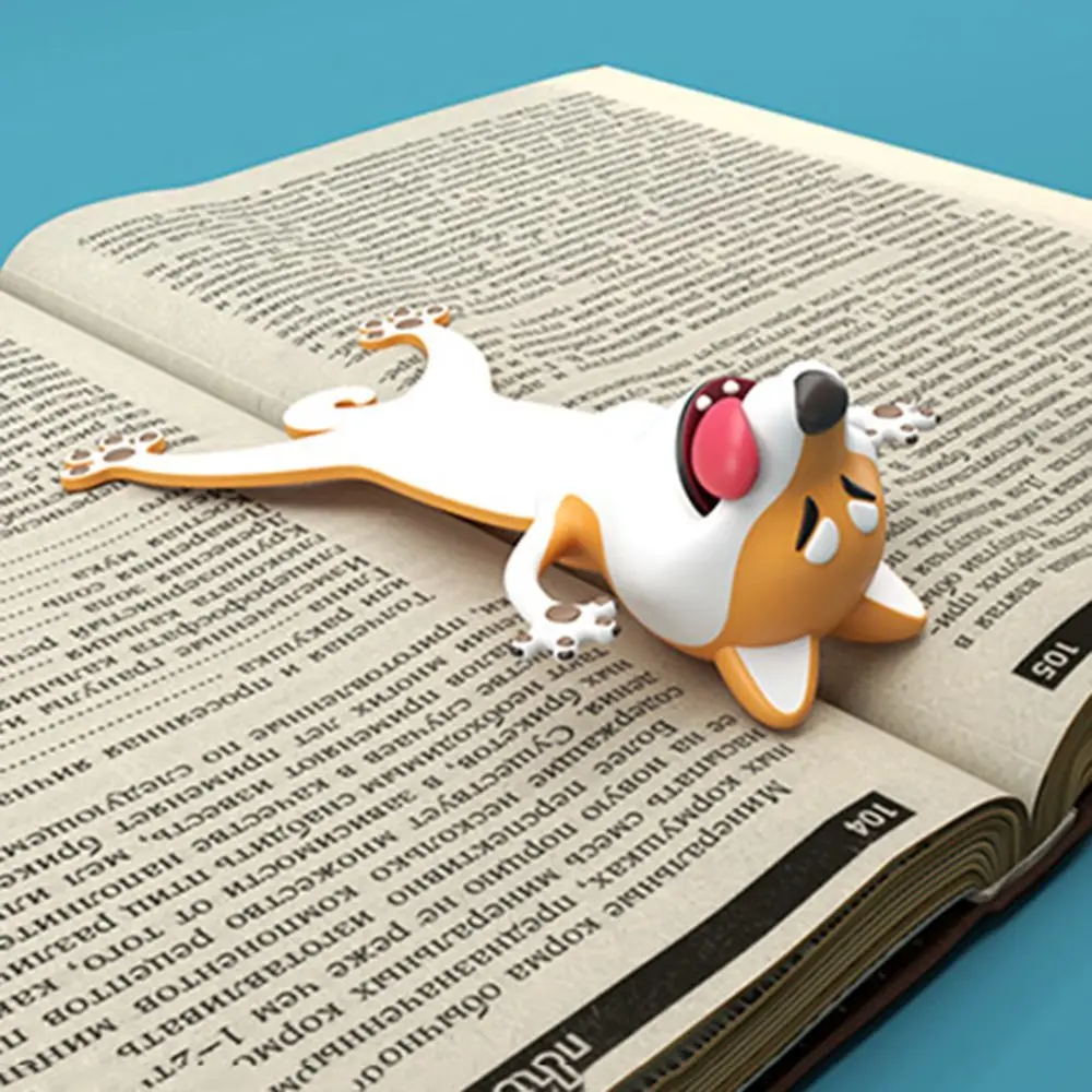 Shiba Inu Gift Stationery PVC Funny Cartoon Animal Style Bookmarks School Supplies Book Markers