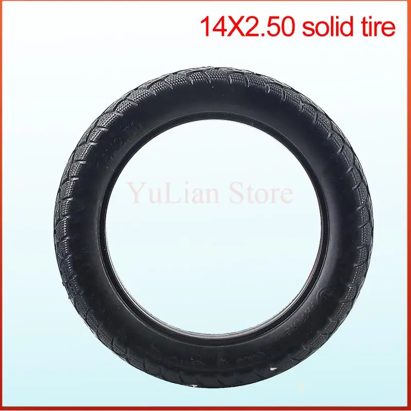 IN stock14x2.50 solid tires, suitable for explosion-proof and puncture resistant components of electric vehicle tires
