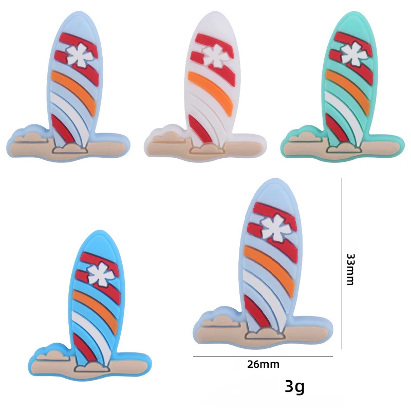 ABCPICK 3pc New Mini Cartoon Rocket Silicone Beads For Jewelry Making DIY Pacifier Chain Necklace Jewelry Accessories