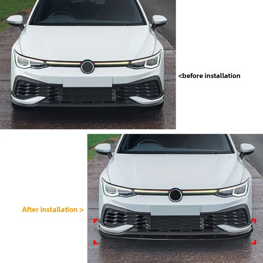 

For Volkswagen Golf Models Golf MK8 GTI R CS 2020-24 Front Lip Front Shovel Front Bar