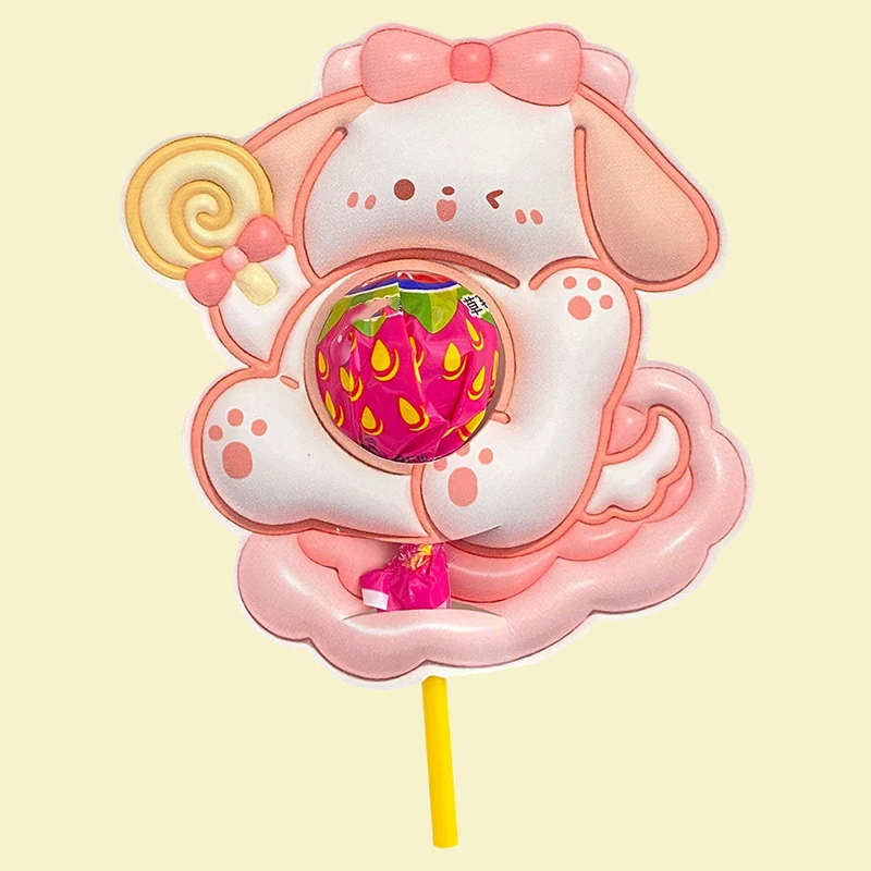 Lollipop Paper Cards Lovely Cartoon Rabbit Bear Children\'s Day Birthday Party Candy Gift Packaging DIY 3D Decorative Cards